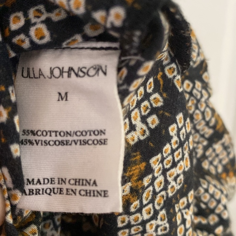 Ulla Johnson Black and Cream Floral Maxi Dress - Picture 10 of 16
